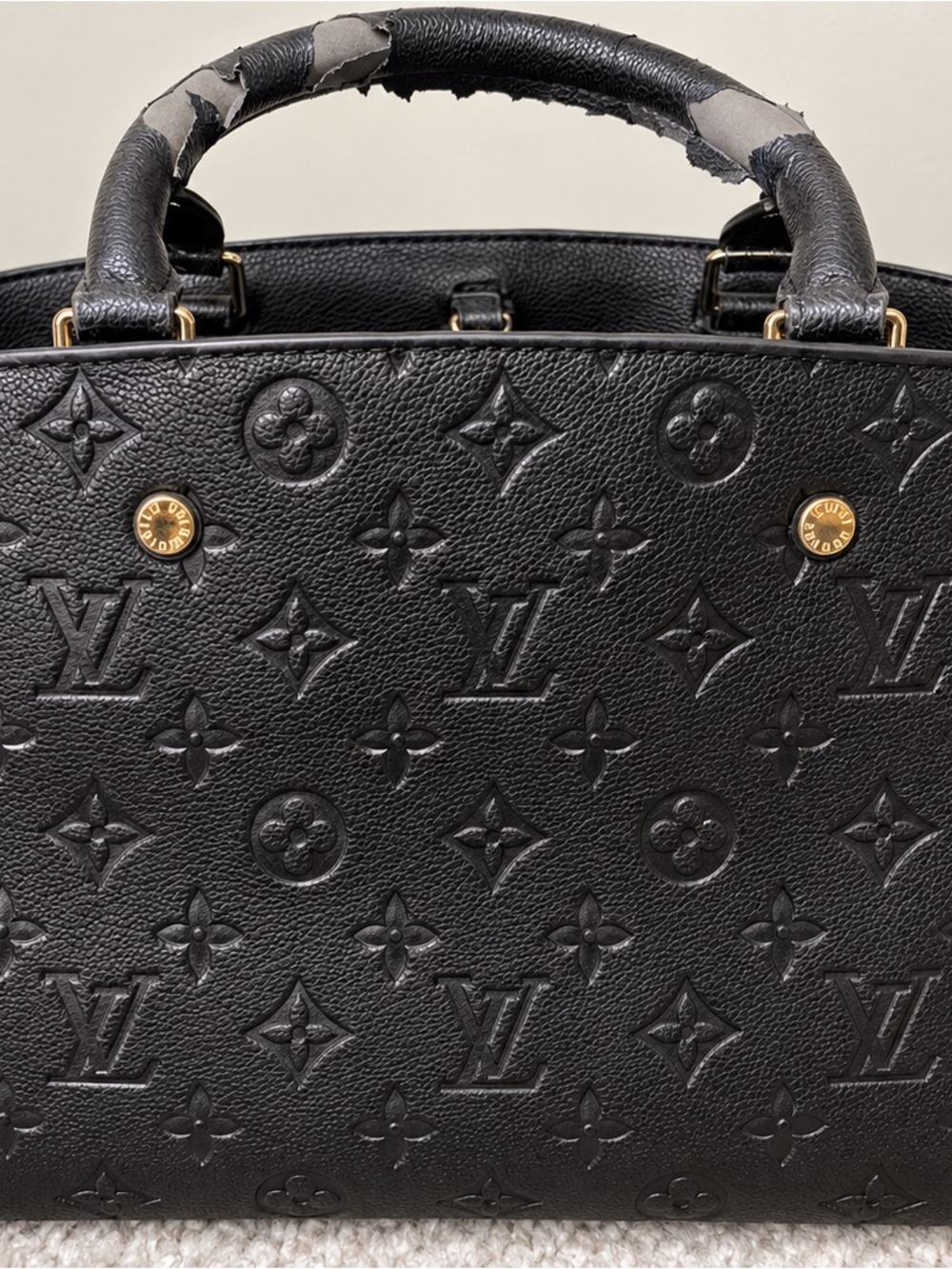 Louis Vuitton Montaigne MM – Black Monogram Empreinte, Studded version - Picture 3 of 7